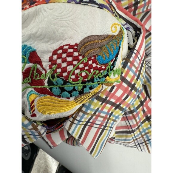 ROBERT GRAHAM Shirt Men's MEDIUM Hidden Snap Button Flip Cuff Long Sleeve EUC - Picture 11 of 14